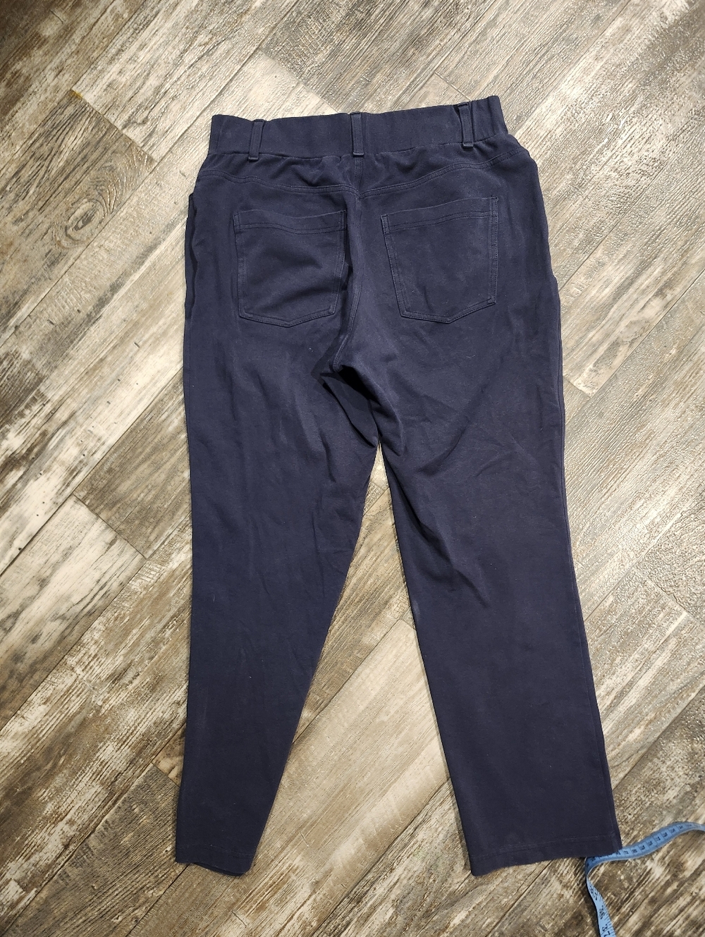L.L.Bean Petite Navy Pull-On Pants Small Petite Stretch Straight Leg Minimalist - Picture 7 of 8